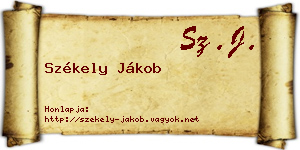 Székely Jákob névjegykártya