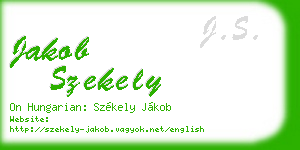 jakob szekely business card